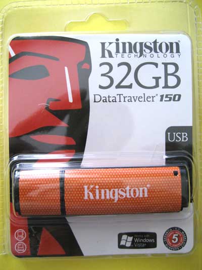 Counterfeit Kingston DataTraveler 150 32GB flash drive-Front